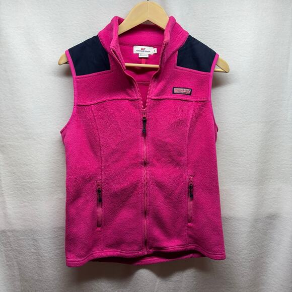 Vineyard Vines Jackets & Blazers - Vineyard Vines Pink Fleece Vest - Women's‎ Size Small
